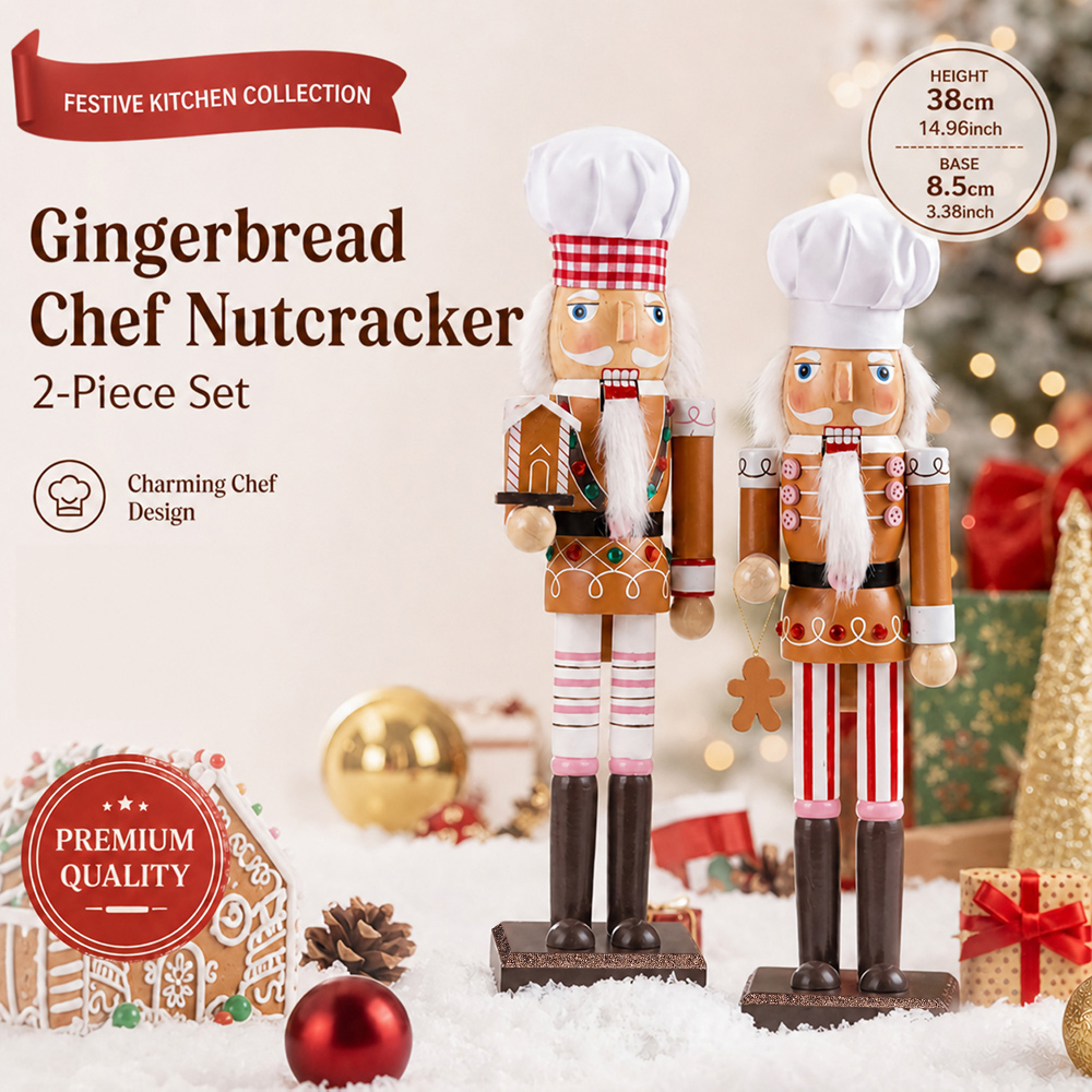 38CM Christmas Nutcracker Wood - Nutcracker Figurine recension och pris