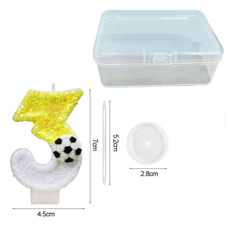 Yellow White Sequins Sports Fo - Holiday Candle Set recension och pris
