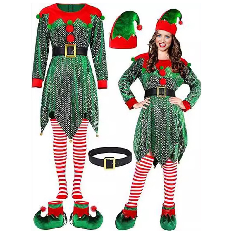 5Pcs Christmas Costumes Dress  - Elf Costume Christmas recension och pris