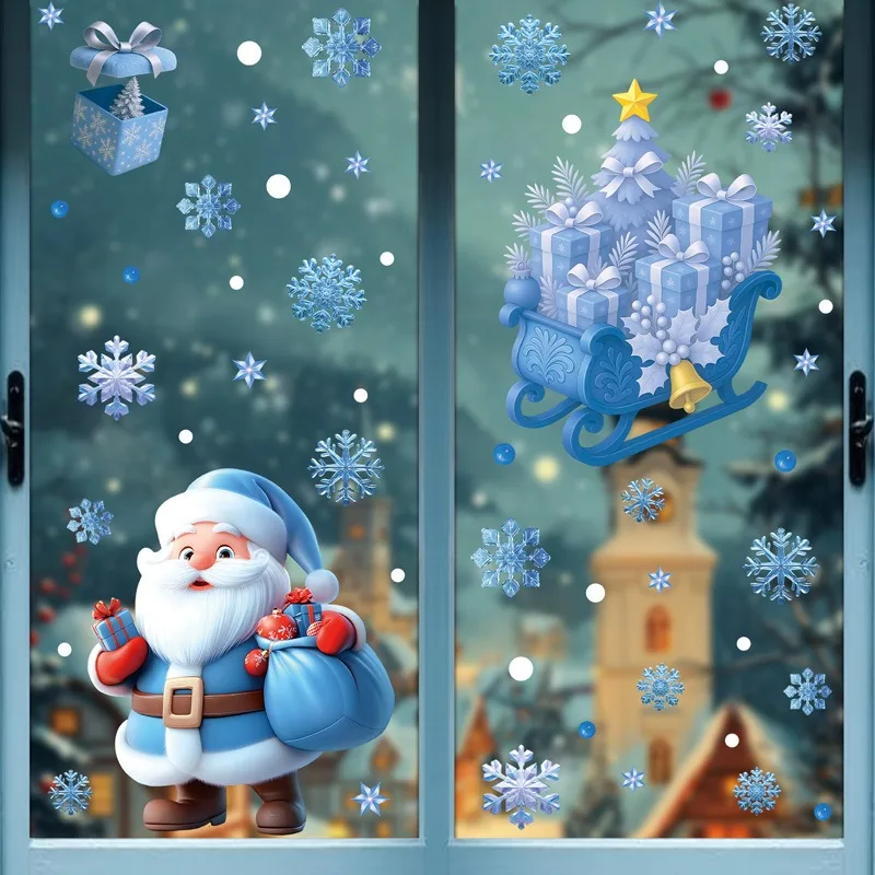 Merry Christmas Static Glass S - Snowflake Window Decal recension och pris