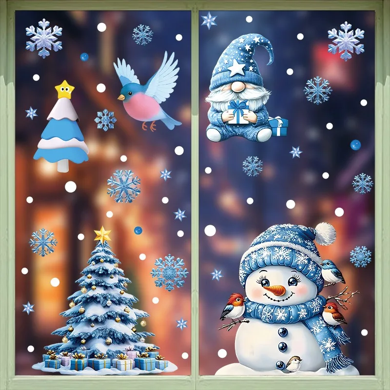 Merry Christmas Static Glass S - Snowflake Window Decal recension och pris