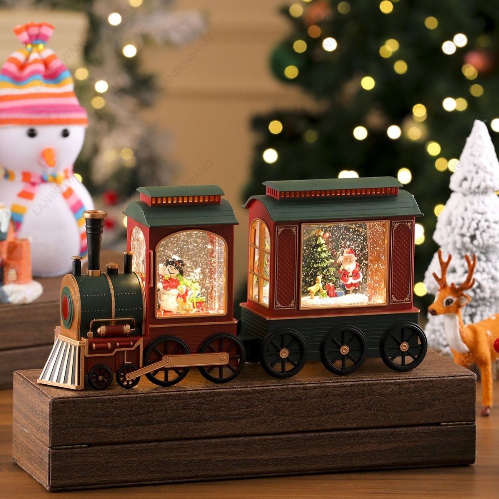 Christmas Locomotive Ornament, - Snow Globe Musical recension och pris